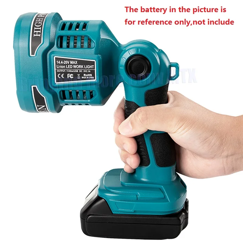 

14.4V 18V Power Tool Li-ion Battery Supply LED working light lamp For Makita BL1815 BL1830 BL1840 BL1850with USB Port Flashlight
