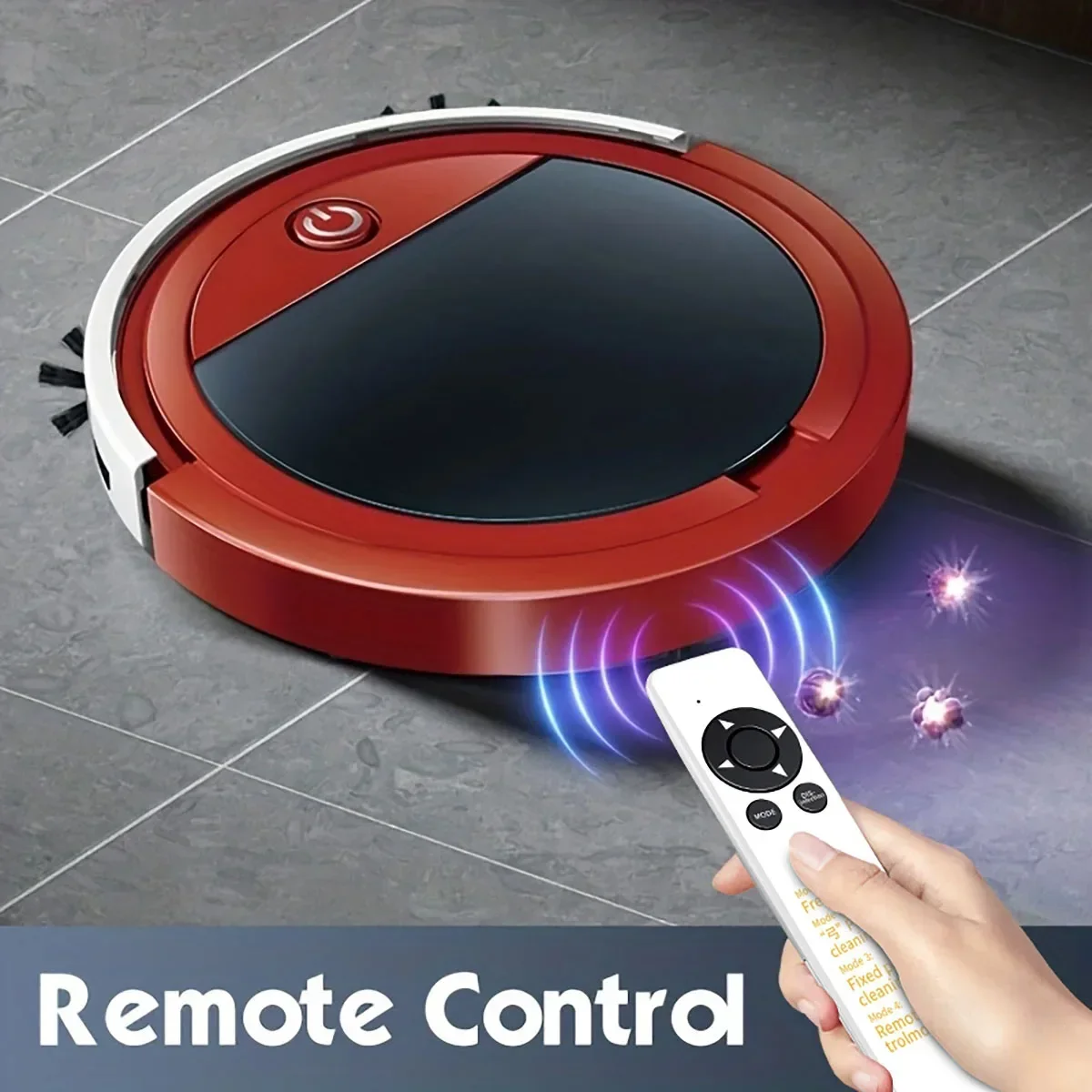 Household Rechargeable Smart Auto Floor Sweep Mop Machine with Water Tank Wireless RC Robot Vacuum Cleaner