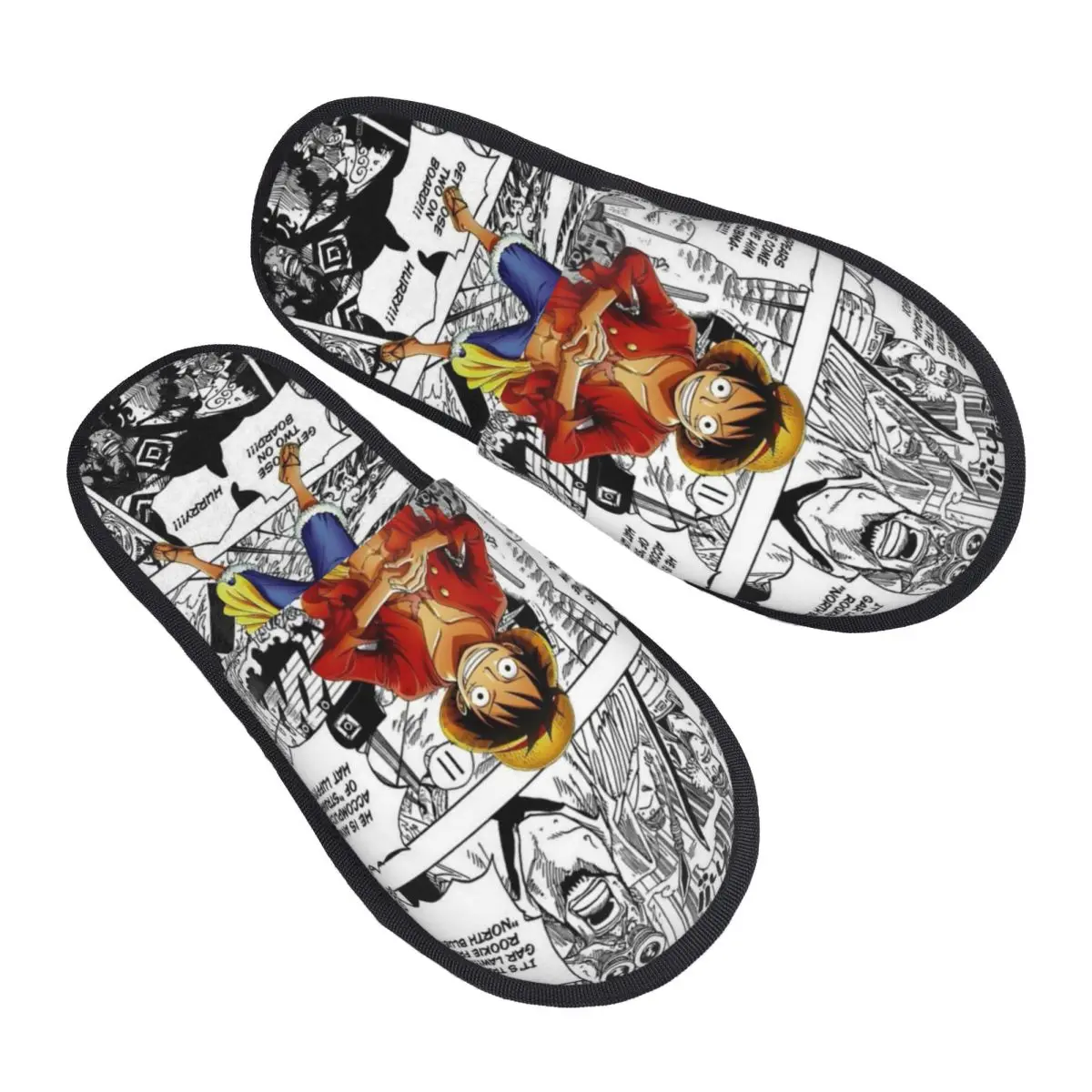 

Луффи Зоро Чоппер аниме цельные плюшевые тапочки домашние уютные тапочки из пены с эффектом памяти нескользящие