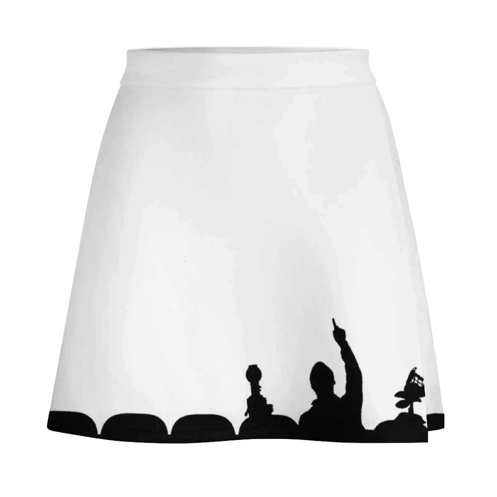 MST3K Silhouette Mini Skirt, Saias Femininas de Luxo, Roupas Elegantes Coreanas, Roupas Femininas