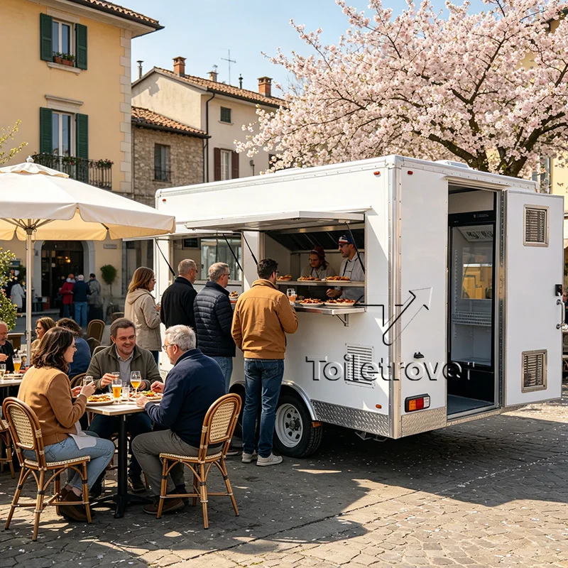 

Medium Outdoor Mobile Food Truck Trailer Mobile Food Cart Trailer Commercial Food Truck Fast Food Truck for Sale