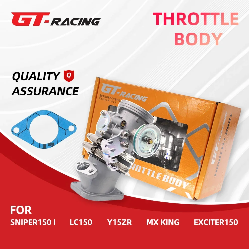 

GT RACING Корпус дроссельной заслонки 32 34 36 38 40 мм для фотоэлементов FZ150I LC150 Y15ZR SNIPER150 I EXCITER150 Jupiter MX KING