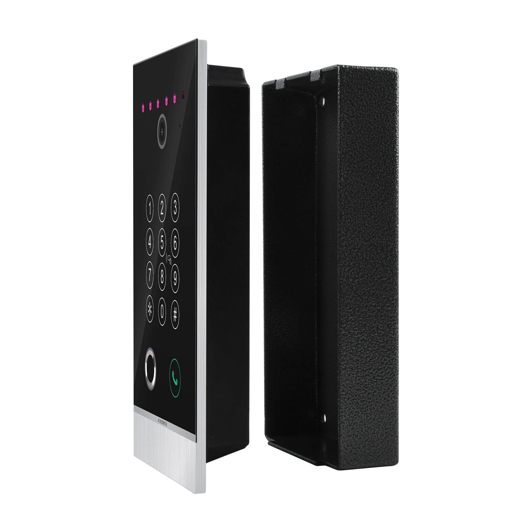 هاتف باب فيديو ذكي للأمان مزود بكاميرا عالية الدقة وبطاقة RFID/كلمة المرور/بصمة الإصبع لفتح أجهزة الأمان الذكية