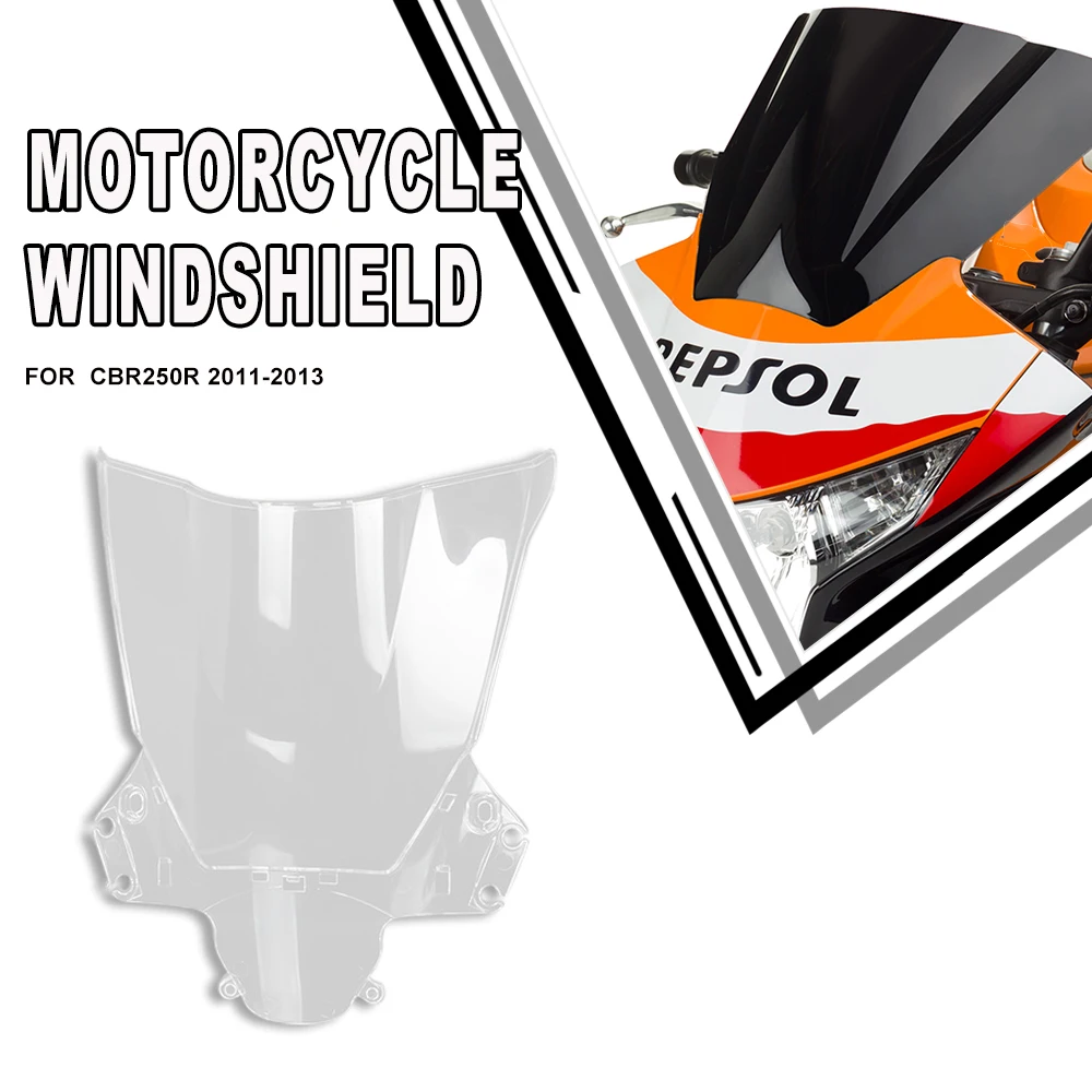 

For HONDA CBR250R CBR 250 R 250R 2011 2012 2013 Motorcycle Accessori Windshield Windscreen Visor Wind Screen Deflector Kit