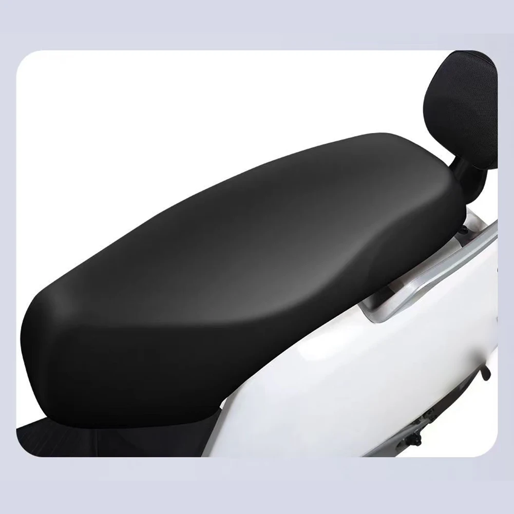

1pc Motorcycle Seat Cover Elastic PU Leather Motorbike Seat Protector Cushion Seat Cover Shock-absorbing Material