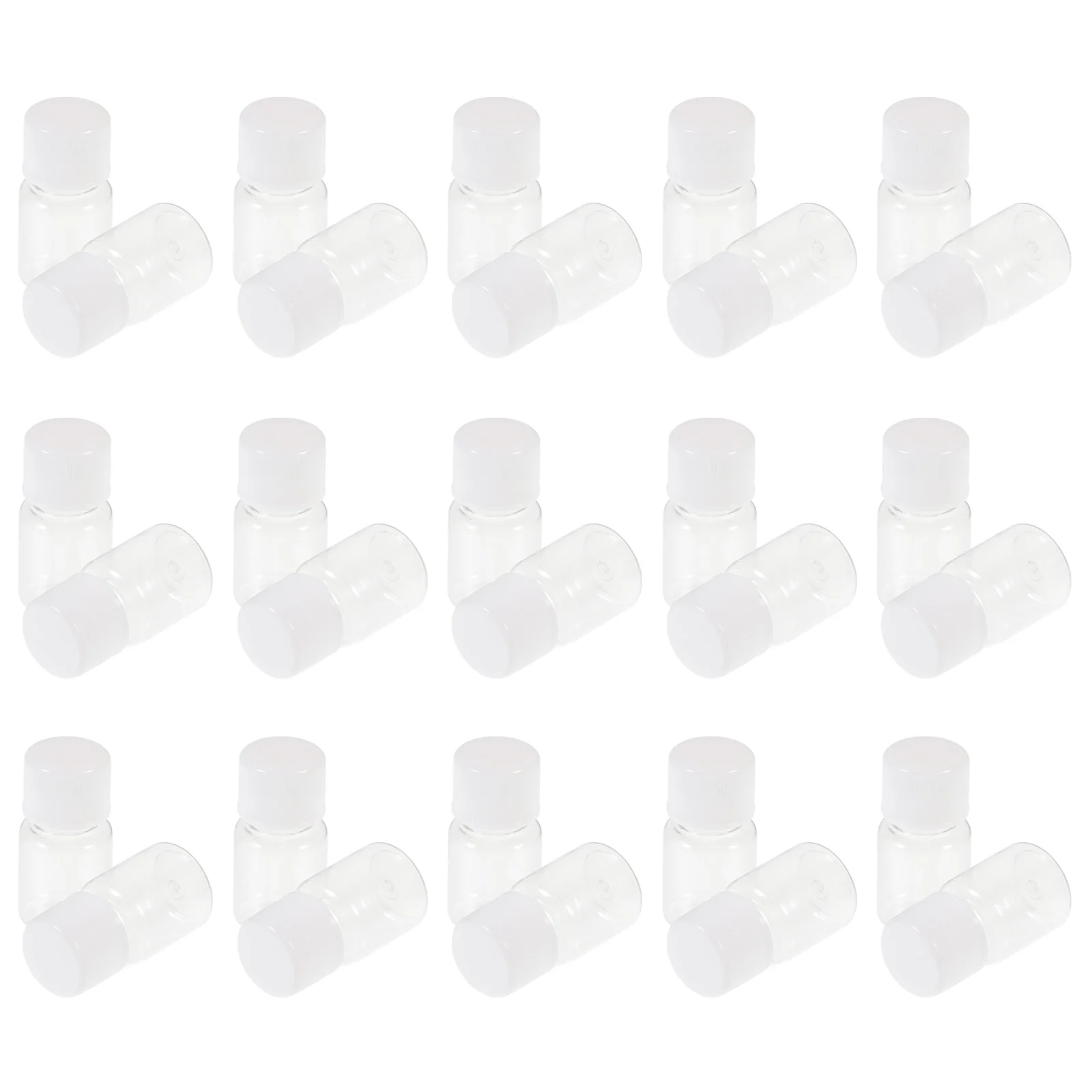 

30 Pcs Plastic Bottle Empty Reagent Sample Storage Vial Container Liquid Laboratory