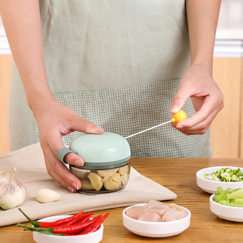 Manual Small Garlic Press Home Use Kitchen Tool for Grinding Garlic Paste And Hot Pepper Sauce Plastic Garlic Smasher