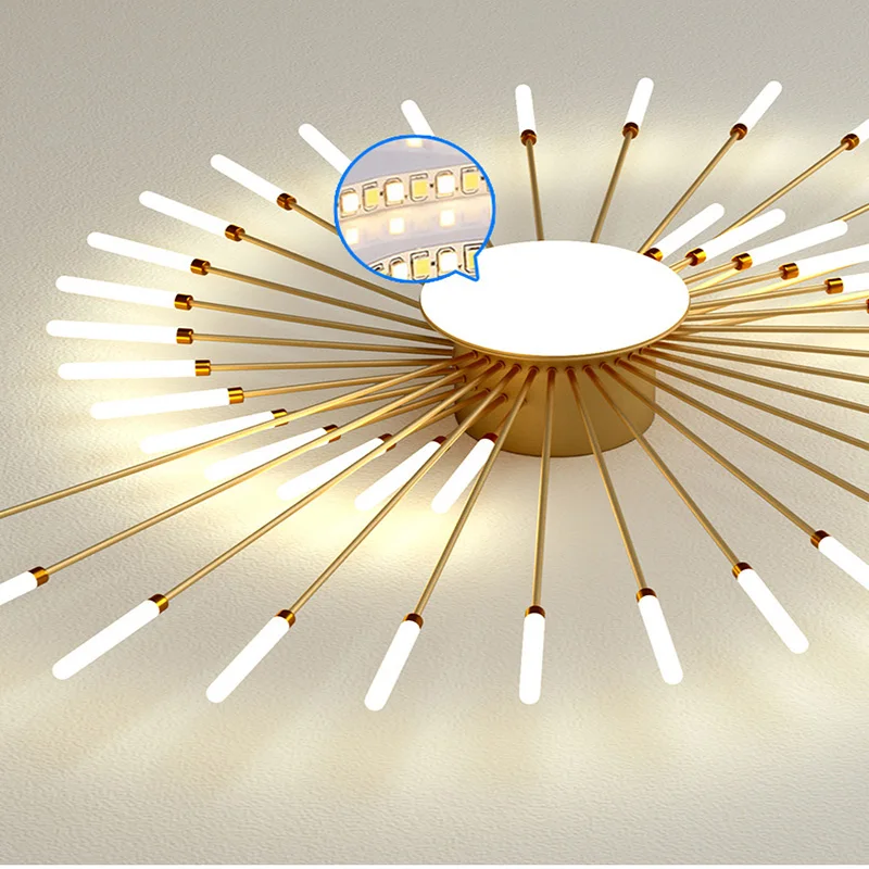 Nordic style LED living room ceiling lamp bedroom ceiling chandelier study ceiling chandelier dining room starry sky interior