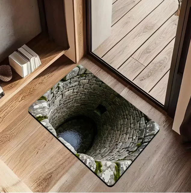 2D Visual Illusion Carpet Endless Abyss Stone Trap Entry Flo