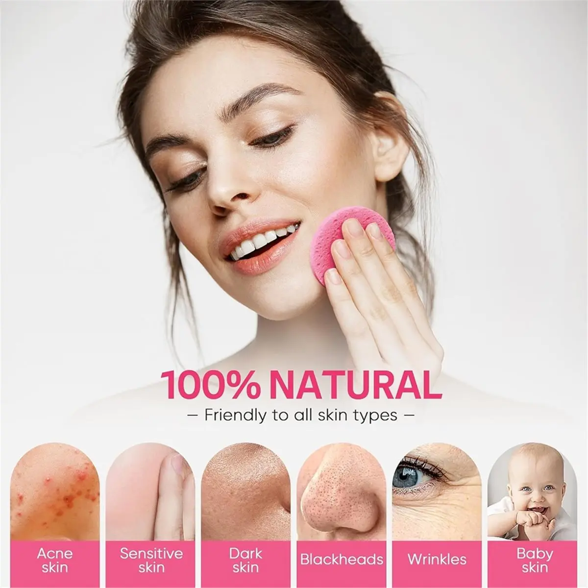 [NEW] 60pcs Count Compressed Sponges for Daily Cleansing and Exfoliating, for , Disposable Sponge