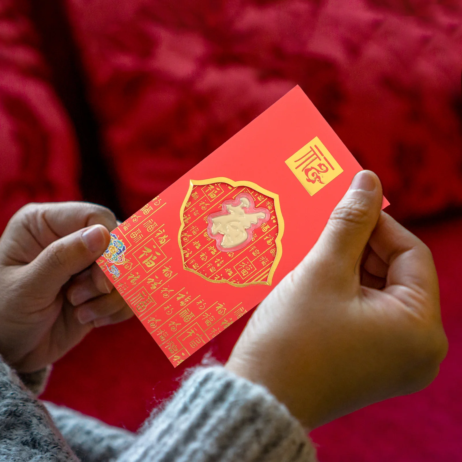 

2 Pcs Chinese Style Red Packet New Year Envelop Lunar Money Envelopes Luck Paper Pouches