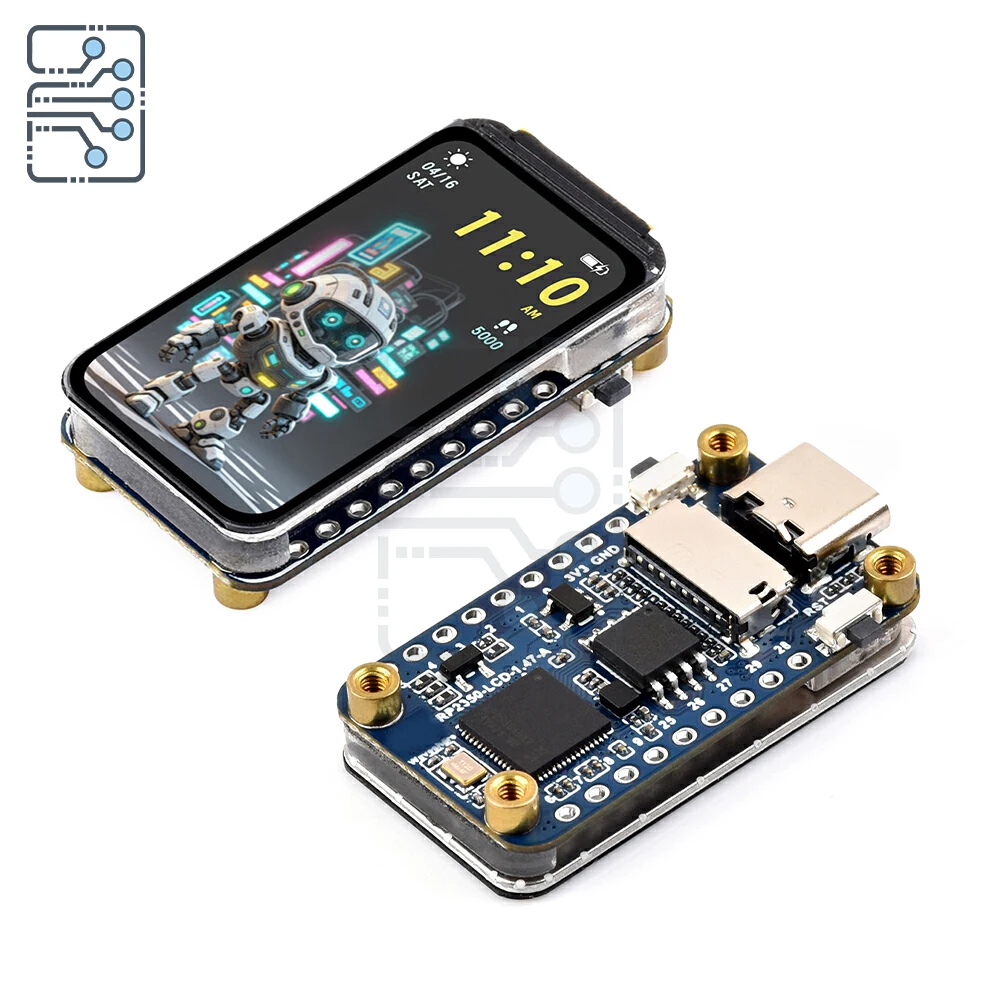 RP2350A 1.47inch Screen for Raspberry Pi RP2350 1.47 inch LCD Display Development board 172×320 RGB 262K Color Type-C Type-A