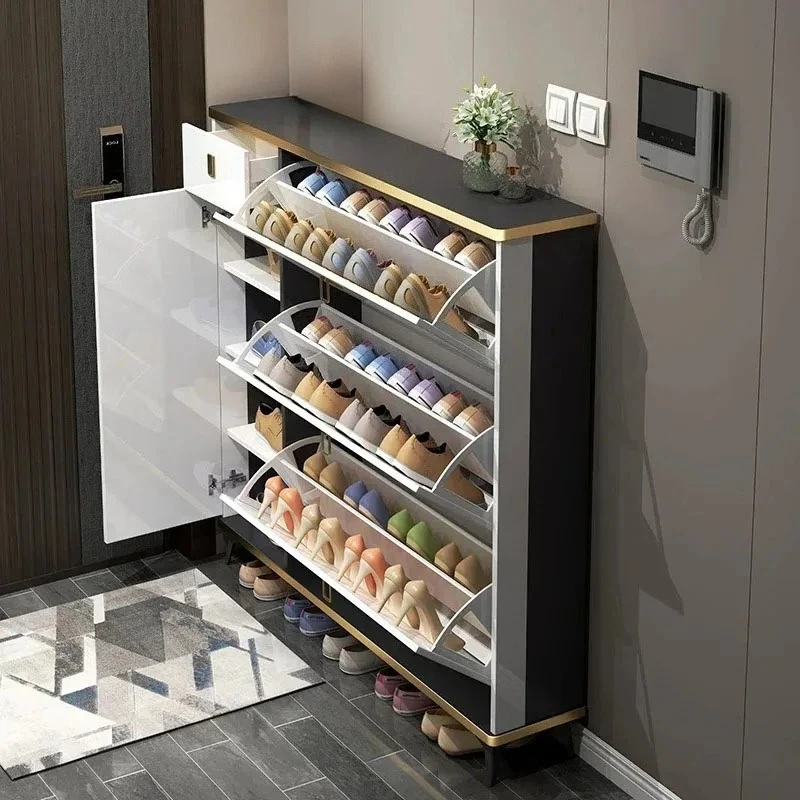 

m Minimalist Shoe Cabinet Layered Dust Proof Display Storage Big Size Shoe Rack Organizer Wooden Unique Furniture m