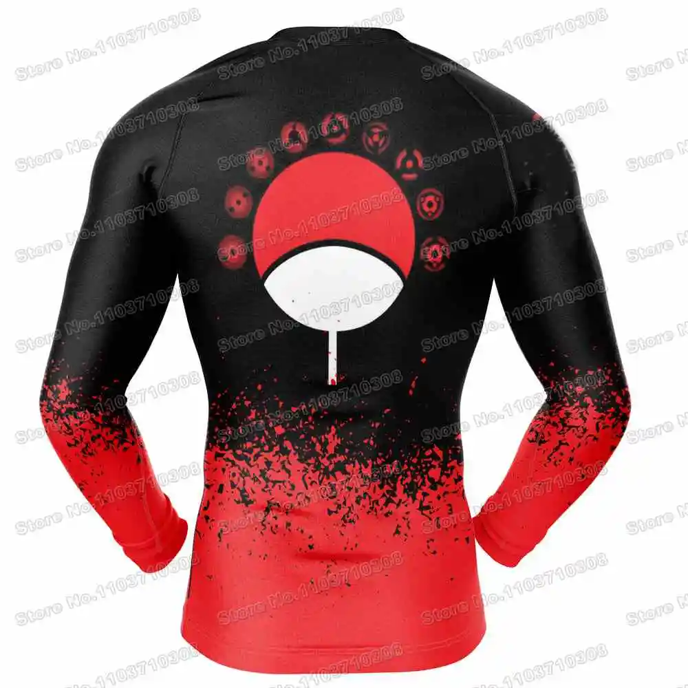 Organizzazione Akatsuki Manica lunga Anime Maglia da surf Costumi da bagno da spiaggia Pantaloncini da palestra per immersioni MMA BJJ Uomo Jiu Jitsu Set fitness