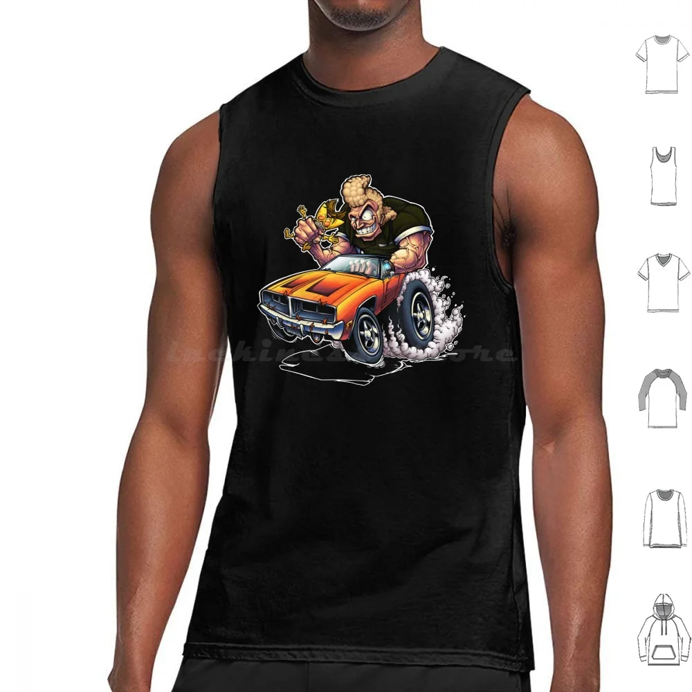 Brock Sam-Fink Tank Tops Print Cotton Venturebros Brock Samson Venture Bros Car Toon Charger Mighty Monarch