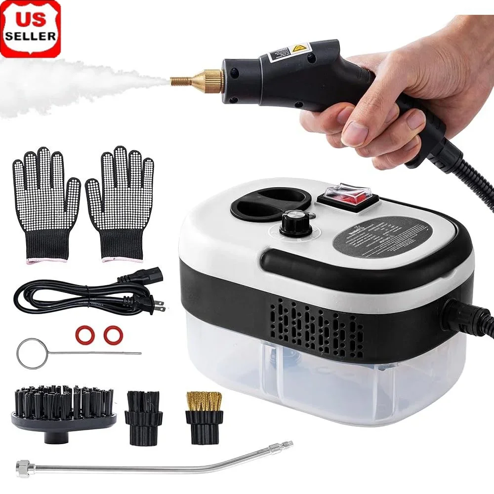 Handheld Steam Cleaner High Pressure Steamer 2500W Fast Heating 15s 6 Adjustable Speeds 9 Accessories Deep Cleaning Tool