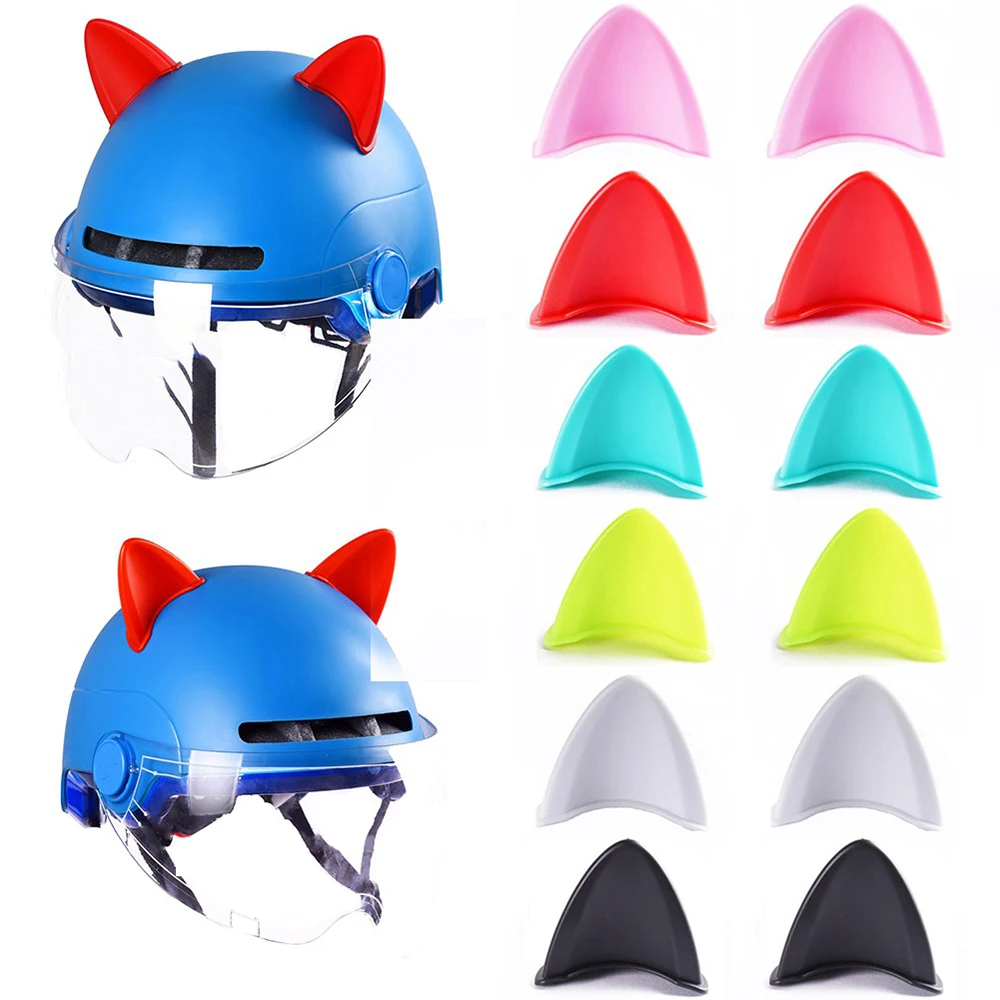 

Cute Motorcycle Helmet Cat Ears Decoration Motorbike Bicycle Styling Helmet Decor Cat Ears Stickers for Bike Helmet Accessories