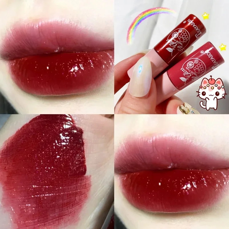 Mirror Glitter Lip Gloss Peach Pink Jelly Plumper Lipsticks Waterproof Lasting Moisturizing Sexy Lip Tint Cosmetics 10 Colors