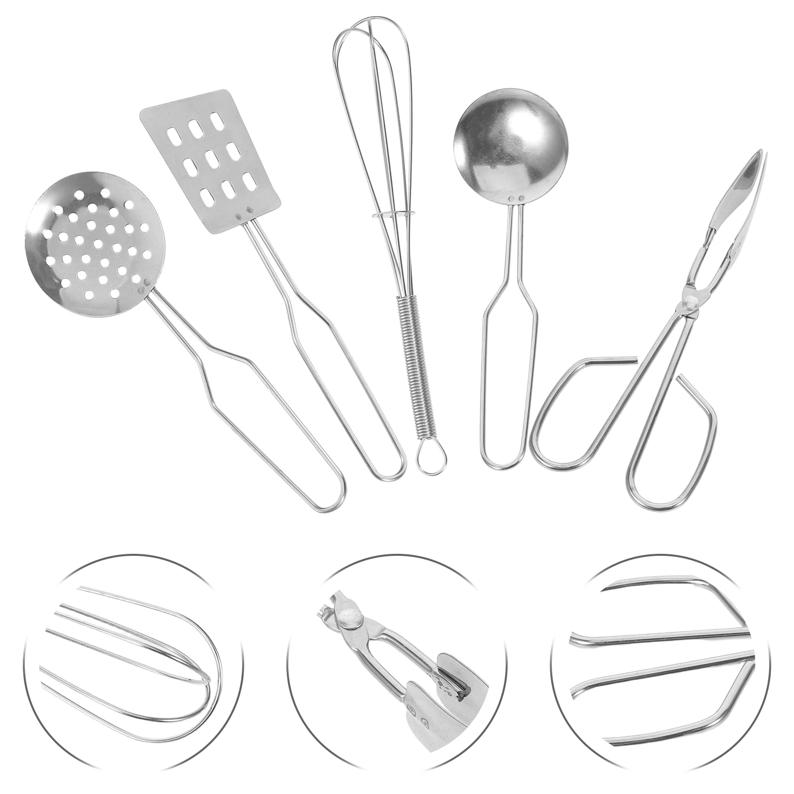Giocattoli da cucina per bambini Set da gioco per bambini Accessori Strumento Strumenti in metallo Mini utensili da cucina