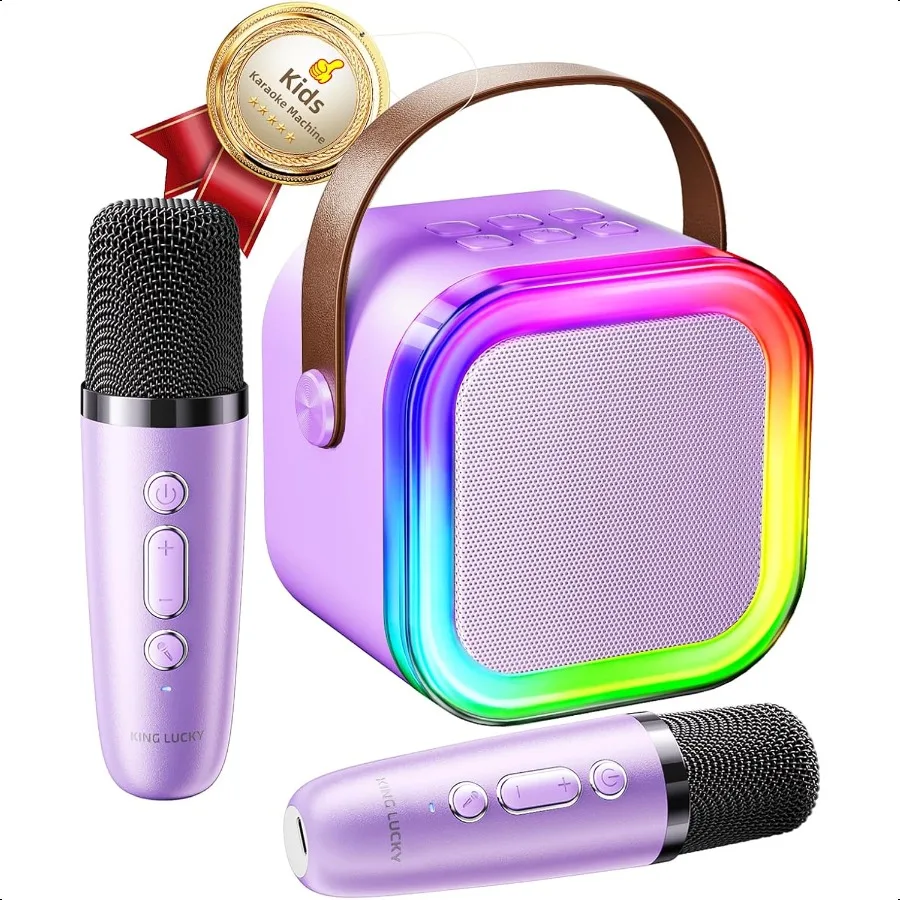 Kinglucky Mini-Karaoke-Hine für Mädchen im Alter von 312, 2025, Top-Weihnachts- und Geburtstagsgeschenk für persönliche Videospieler für 312-jährige Mädchen