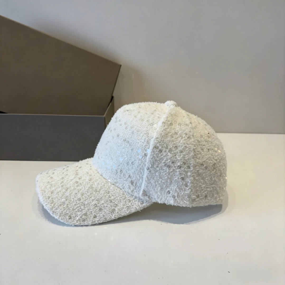 luxury-brand-baseball-caps-handmade-b-style-sequins-casual-sun-hats-fisherman-bucket-hats-flat-duckbill-golf-caps-holiday-gifts