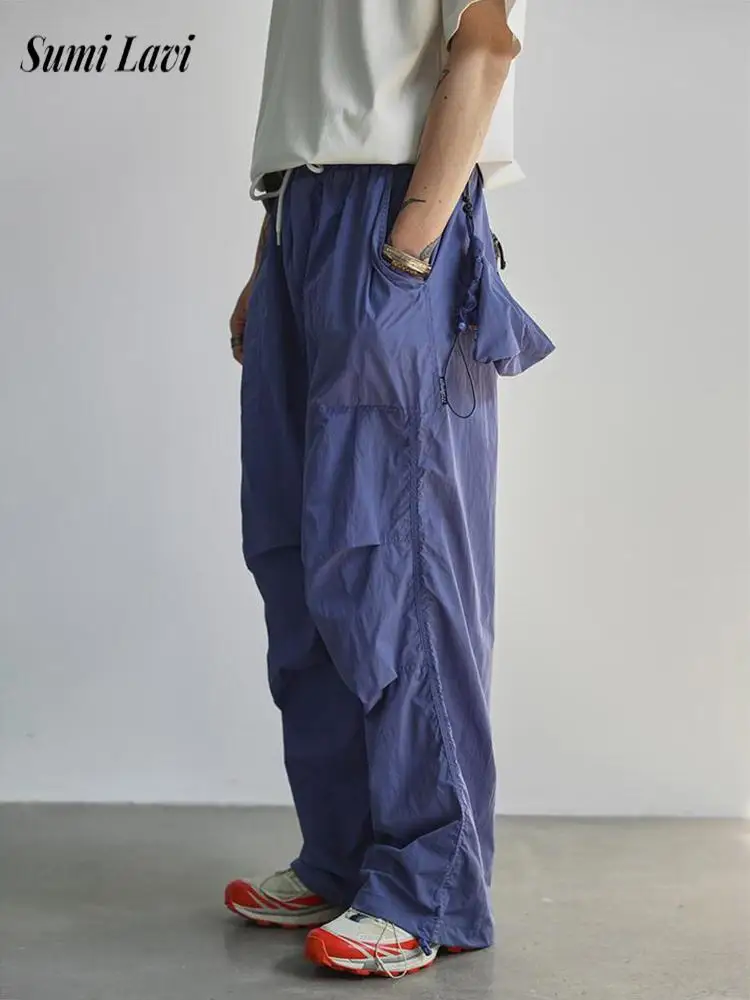 

Мужские повседневные брюки-карго в стиле стритвир, модные однотонные брюки с несколькими карманами для мужчин, летние стильные прямые брюки