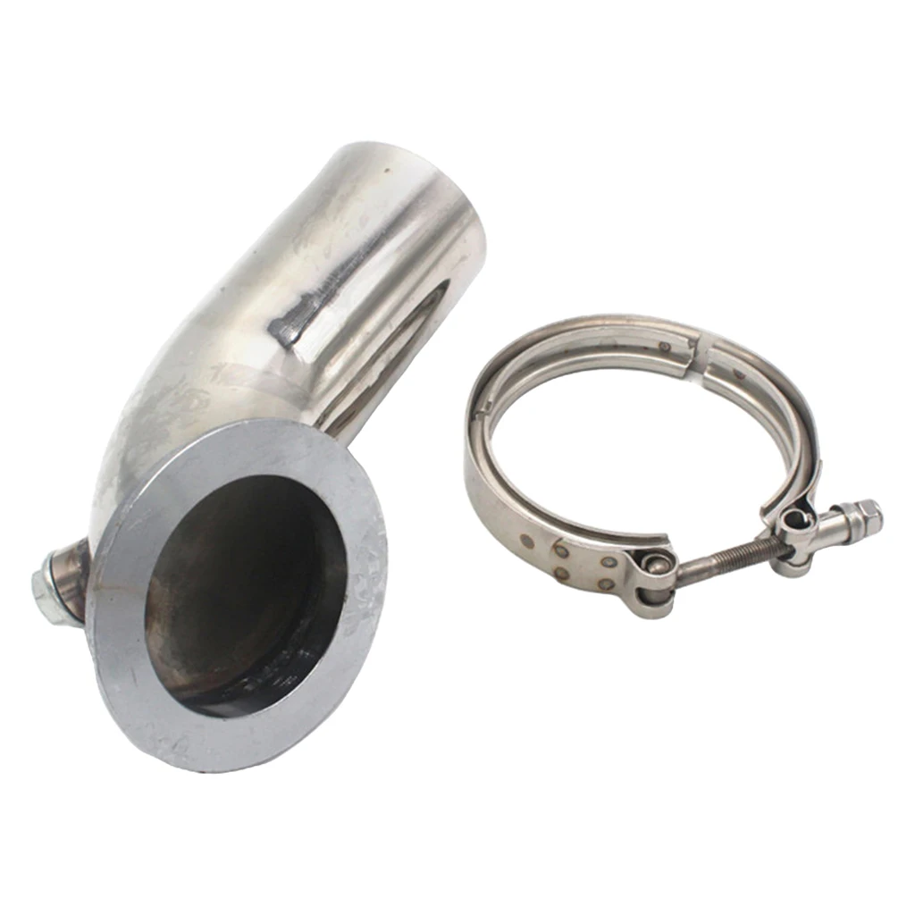 Exhaust Downpipe Elbow 90° + Hy35 HX V-band Flange Clamp for 4.375