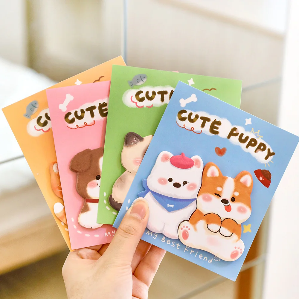 

Милые стикеры с животными, клейкие заметки, креативные комбинированные стикеры для сообщений, мультяшные стикеры, блокнот для заметок, многоразовые, подарок