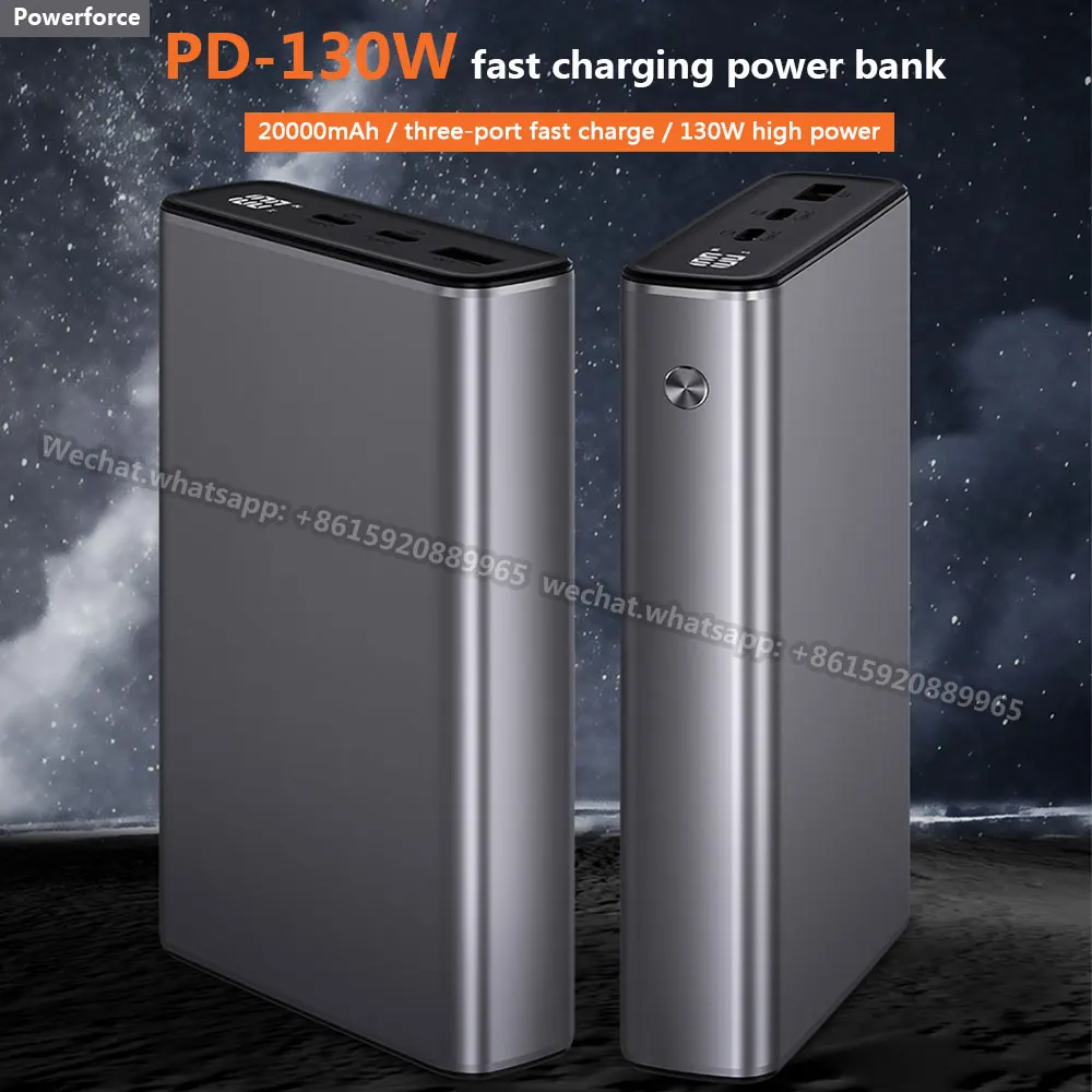 COSSIFTW Brand New 20000mAh Portable Power Bank Fast Charging For iPhone Laptop Tablets Multiple Port PD 130W Power Bank Mini