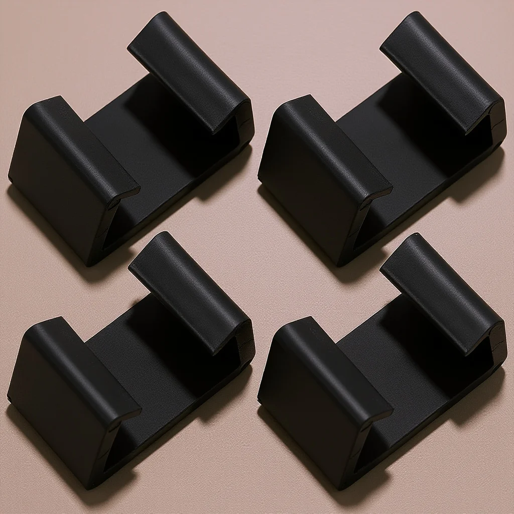 

4Pcs Sturdy Chair Clip Rattan Made Furniture Fastener Simple Shape No Trace Home Accessory Black Sturdy Chair Clip