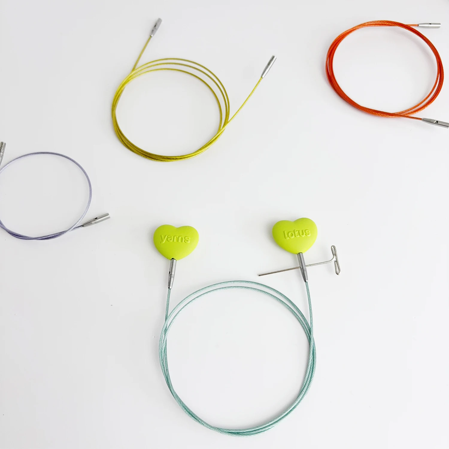 Lotus Yarns 360° Swivel Cable with End Caps  For Interchangeable Tips