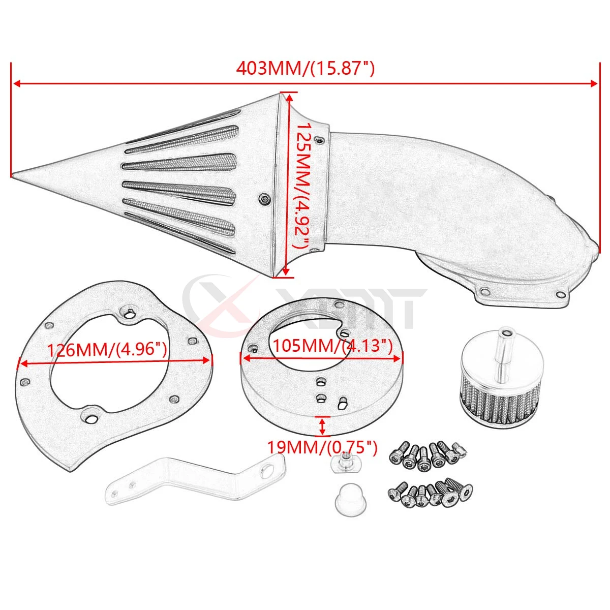 Motorcycle Accessories Air Filters Spike Air Cleaner Intake Filter Kit For Honda VTX1300 VTX 1300 1986-2019