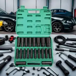 20 Pieces 1/2 inch Drive Impact Socket Set Heavy Duty Steel Hexagon Socket Set Ratchet Wrench Sockets Hand Wrench Sockets