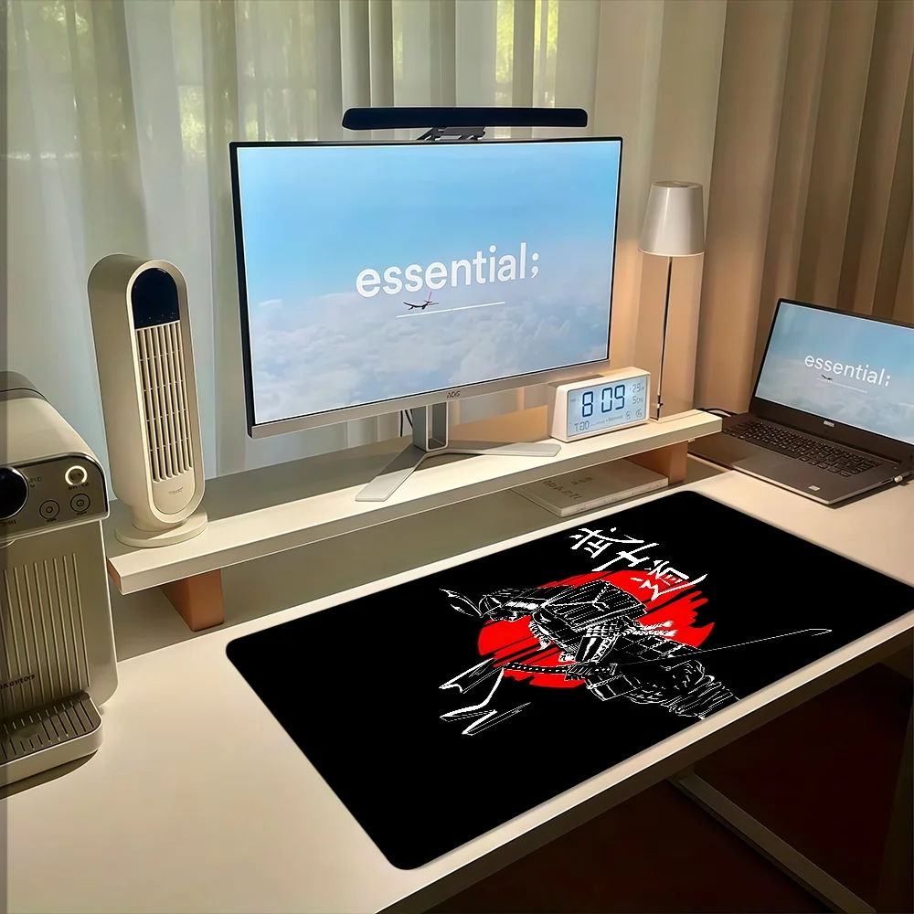 Japanese Samurai Mouse Pad Non-slip Thickened MousePad Large Gaming Cushion Office Student Writing Lockedge
