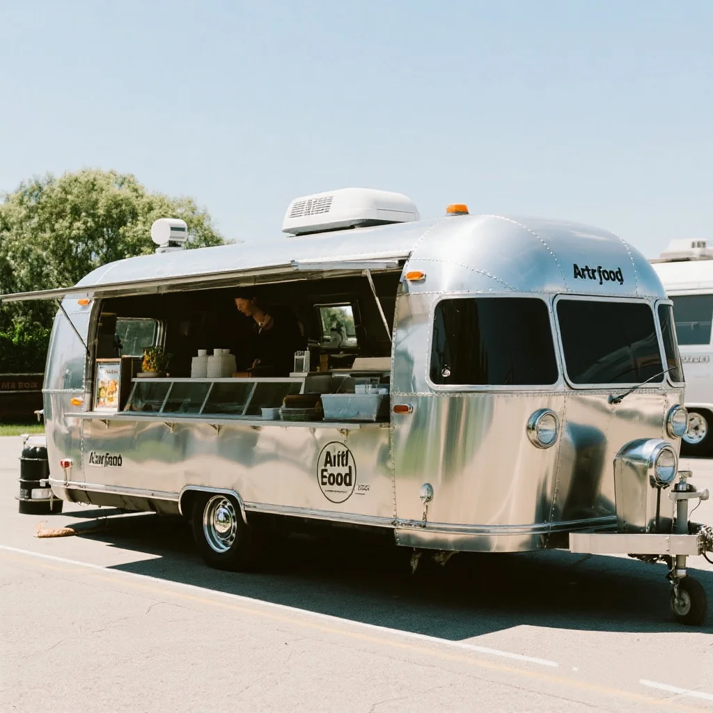 

High Quality Air Stream Food Cart Hot Dog Van Sale Popcorn Snacks Ice Cream Trailer Food Truck Mobile Kitchen Fully Equipped