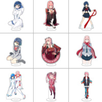 16CM Anime DARLING in the FRANXX Cosplay Acrylic Stand Ornaments Goro Ichigo Hiro Zero Two Figure Stand Halloween Gifts