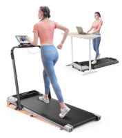Toputure 2-in-1 Treadmill: 12km/h Walking Pad, 7% Incline, 2.5HP Motor, Foldable Design, 40cm Extra-wide Belt, With Data Memory