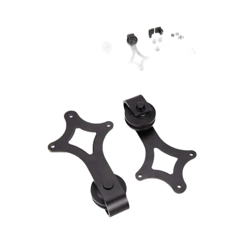 Sliding Door Hardware Diamond Shaped Hanger 2 Rollers For Interior Sliding Door Hardware Kit For Carbon Steel Tracks