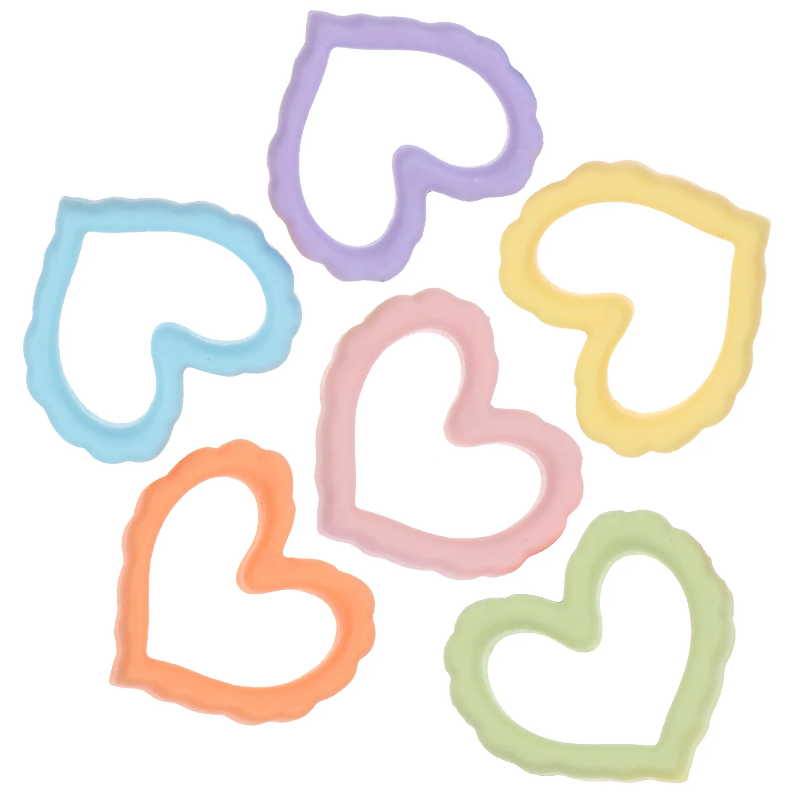 25 قطعة جراب هاتف على شكل قلب مجوف مادة إكسسوارات يدوية ذاتية الصنع زخرفة بلاستيكية لغطاء الهاتف طقم صنع المجوهرات #4