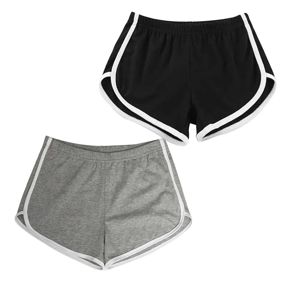 

2pcs Yoga Running Shorts For Women Cotton Soft Gym Sportswear Breathable Activewear Womens Summer Fitness Pants
