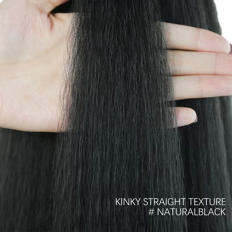 22Inch Synthetische Yaki Lange Rechte Haarverlenging Trekkoord Clip-in Paardenstaart Zwart Bruin Natuurlijke Pluizige Haarstukje voor Vrouwen