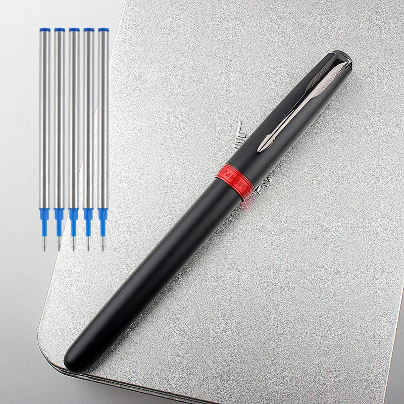 

Роскошная качественная Шариковая ручка Jinhao 75 черного, красного цветов для бизнеса и офиса со средним наконечником, Новинка