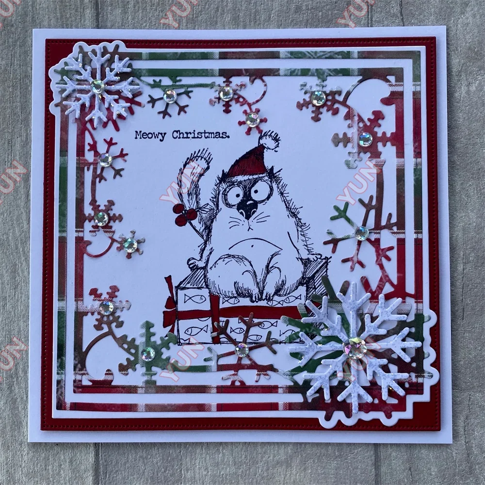 Winter Sell Well Christmas Fancy Frames Snowflakes Die Set New Metal Cutting Dies Scrapbooking Diary Template DIY Greeting Cards