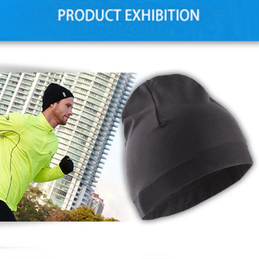 Solid Color Running Hats Windproof Warmer Sport Bonnet Sweat Absorption Quick Drying For Outdoor Sport Running