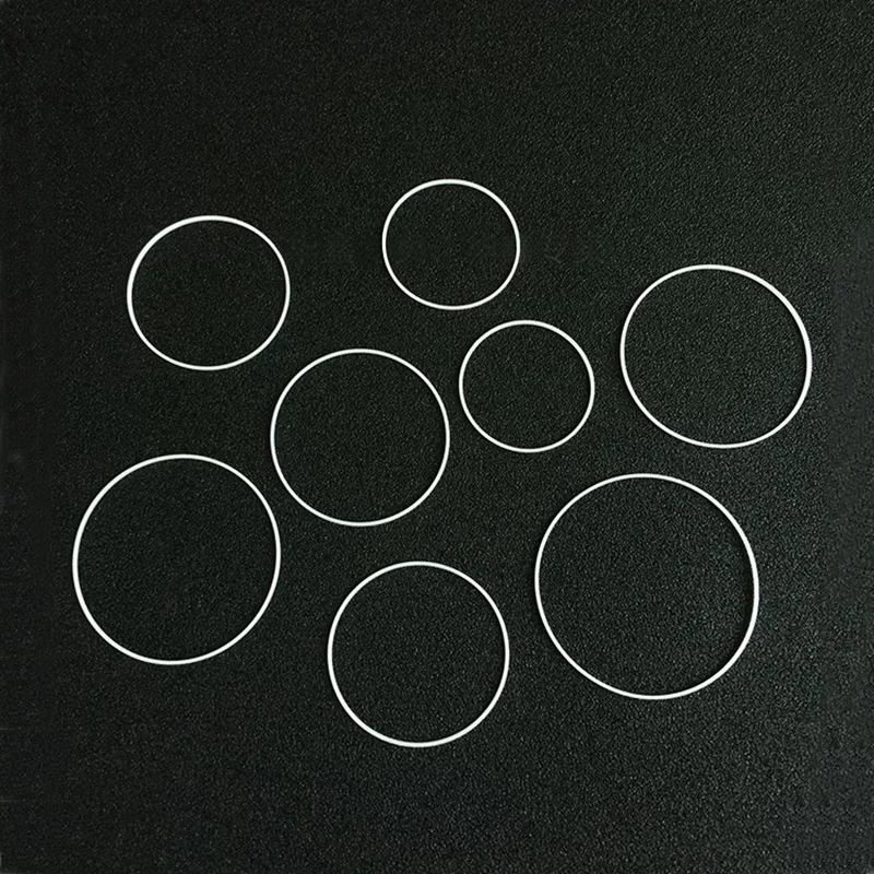 5pcs/A Lot White Gasket For Crystal Glass Internal Diameter 16-40mm Thick 0.45mm High 0.85mm O Ring Watch Gasket Watch Parts