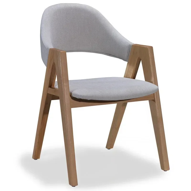 Solid wood dining chair modern simple stool living room cafe table and chair combination Nordic backrest chair