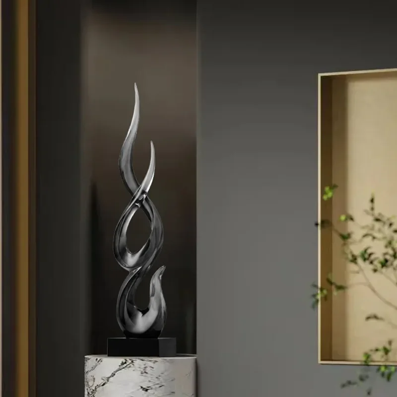 Luxury Abstract High Rise Decor,Home Living Room,Entrance Foyer,Tabletop Decorations,Transparent Ornament,Sculpture