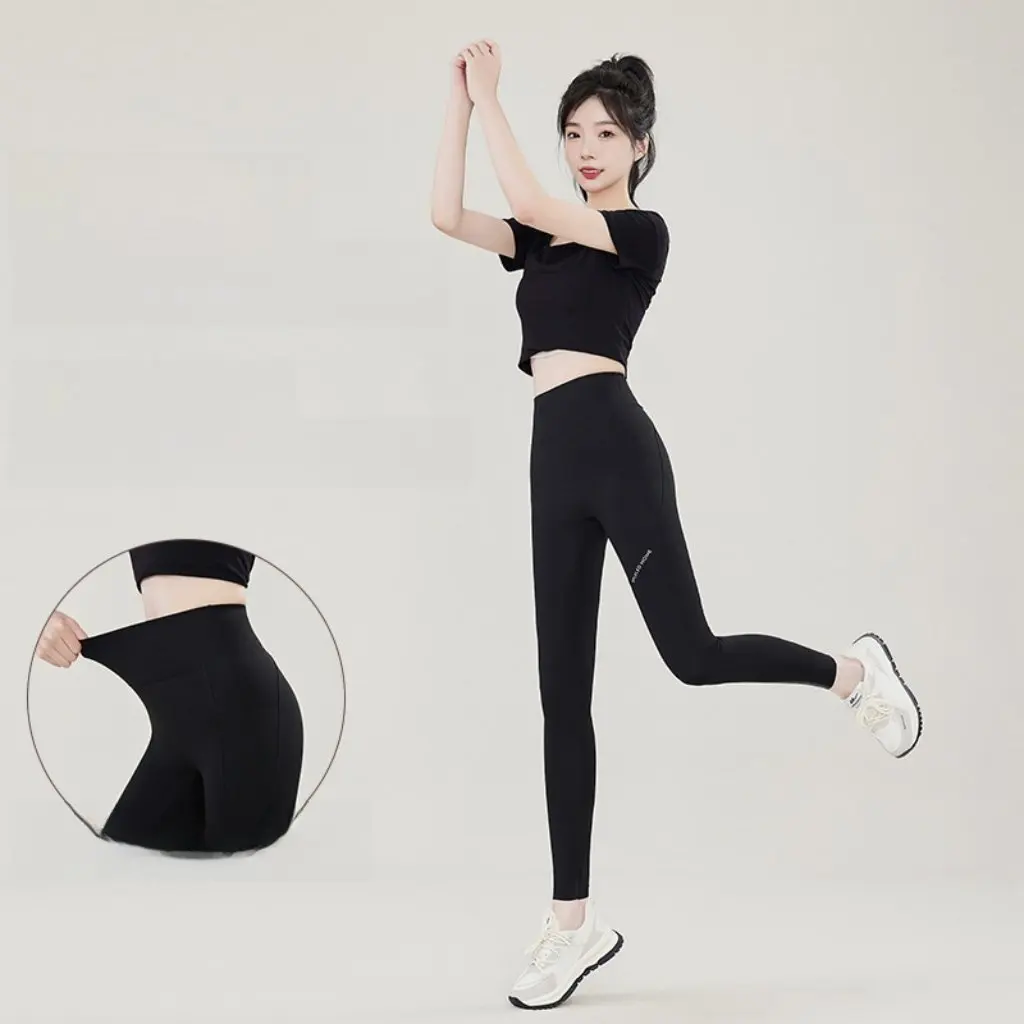 

High Waist Brushed Leggings for Women Autumn Winter Large Size Pants with Pocket Yoga Pants to Slim Belly And Lift Buttocks