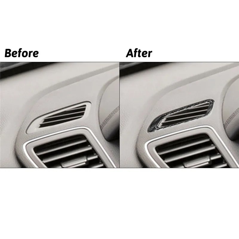 Car Instrument Demister Vents Decoration Stickers For Kia Cadenza 2014 2015 2016 Interior Carbon Fiber Cover Trim Accessories image 3