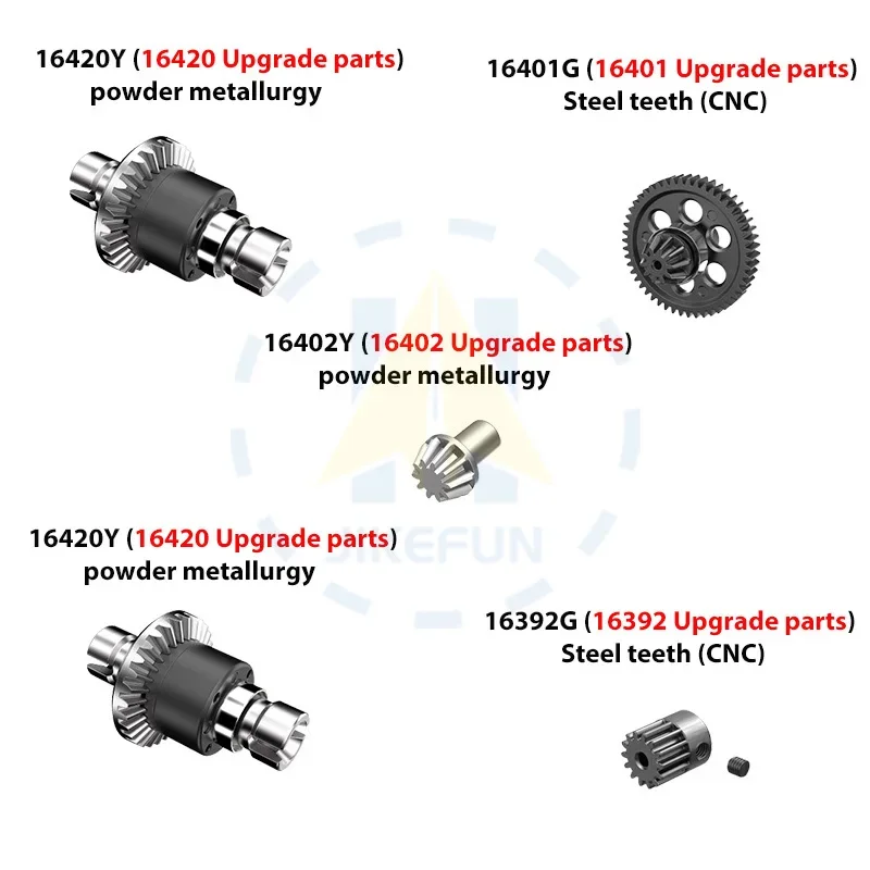 Mjx Hyper Go Peças, 1/16 Brushless RC Cars, Off-Road Truck Buggy, Peças de reposição para 16208, 16209, 16210, Atualização